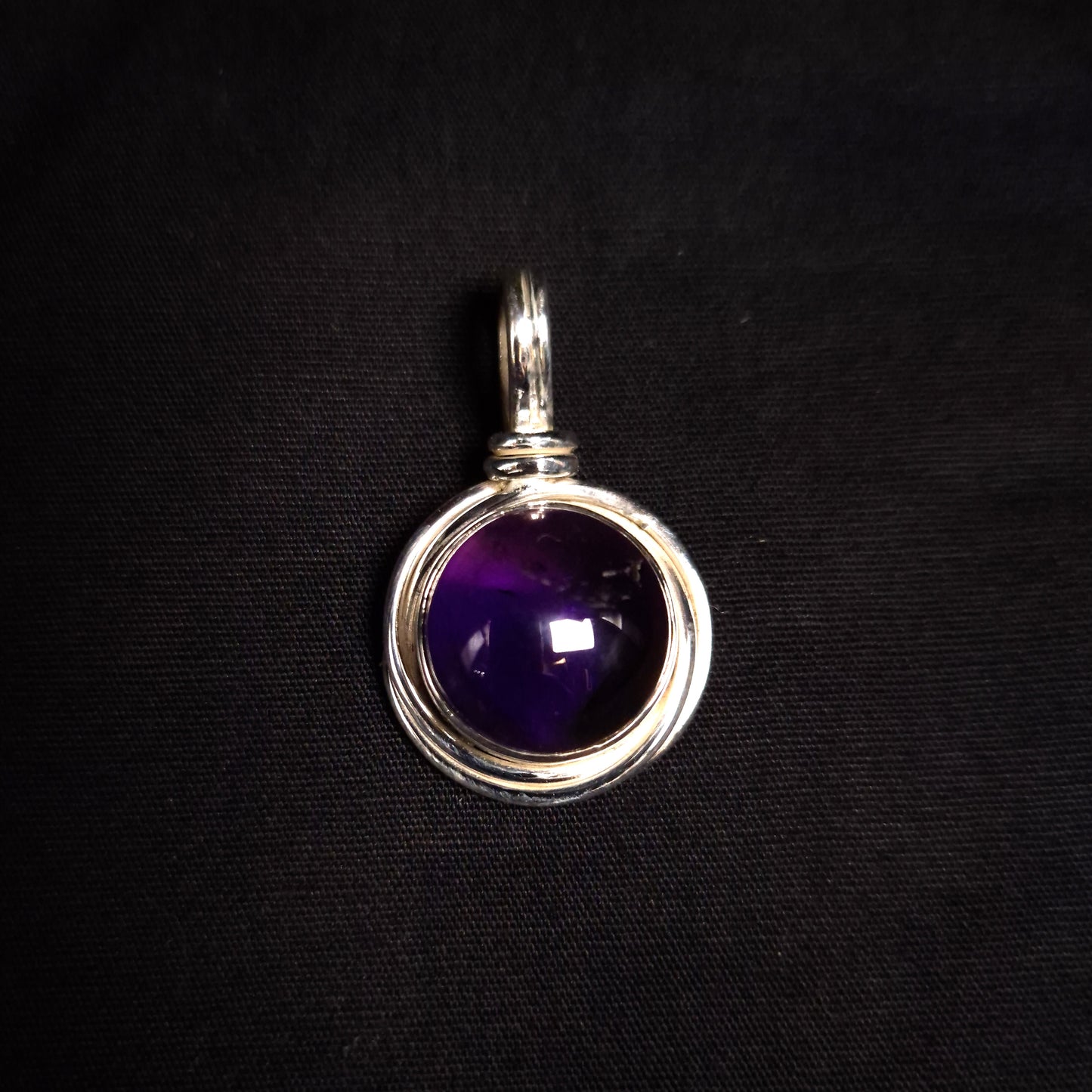 Round Amethyst Pendants