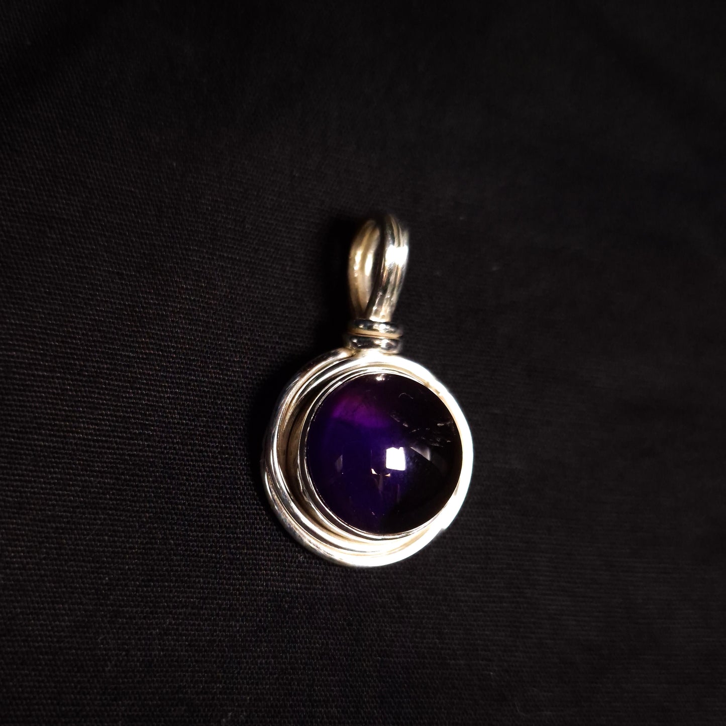 Round Amethyst Pendants