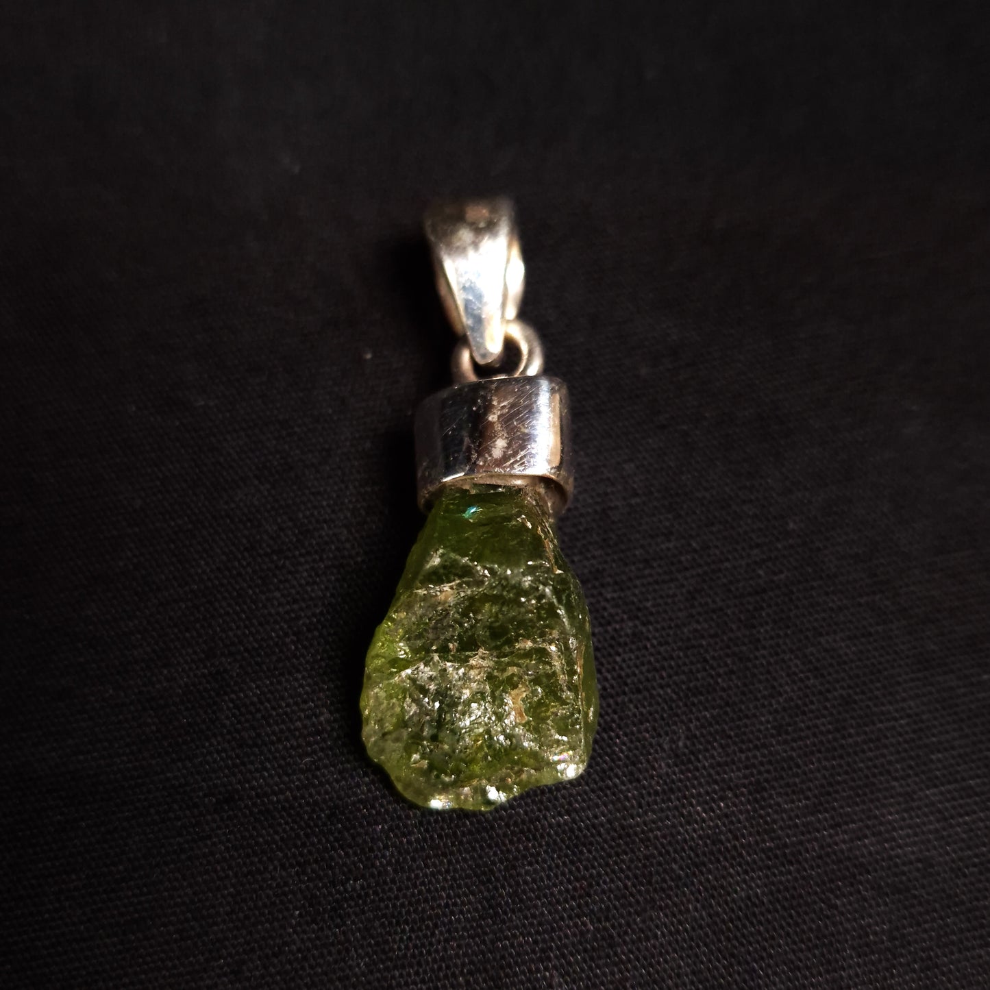 Raw Peridot Pendant