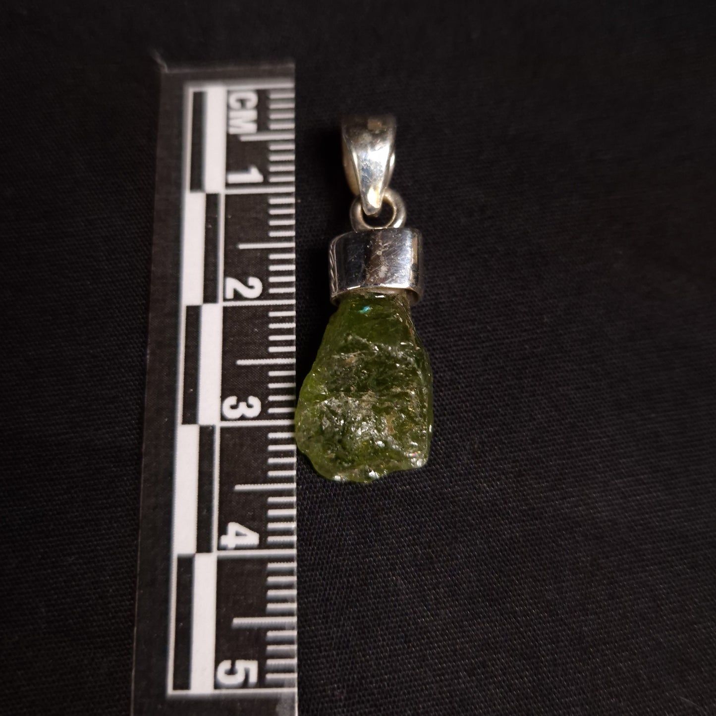 Raw Peridot Pendant