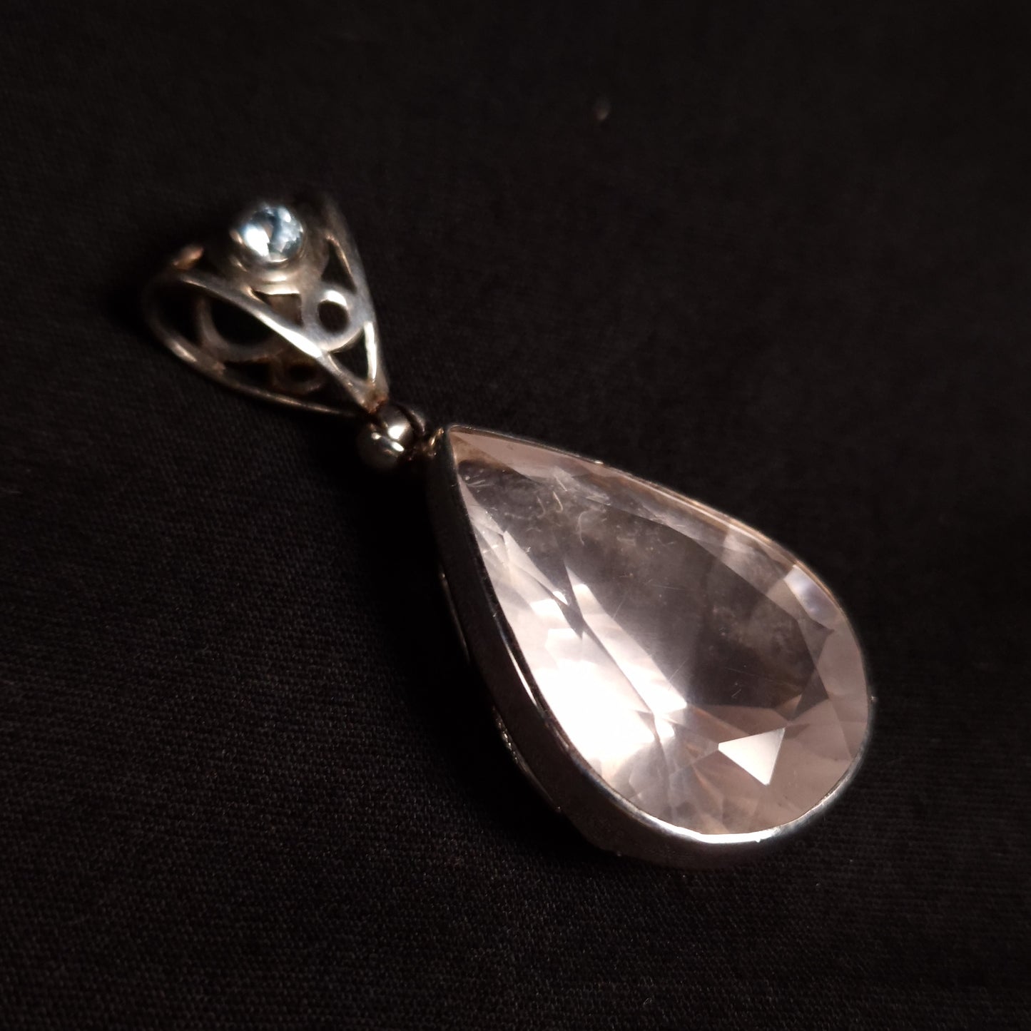 Rose Quartz & Blue Topaz Pendant