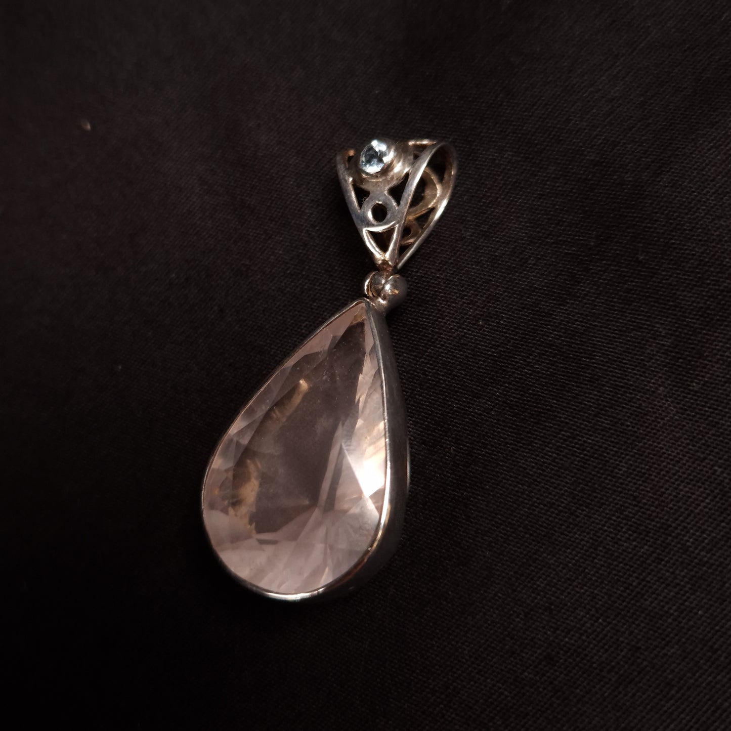 Rose Quartz & Blue Topaz Pendant