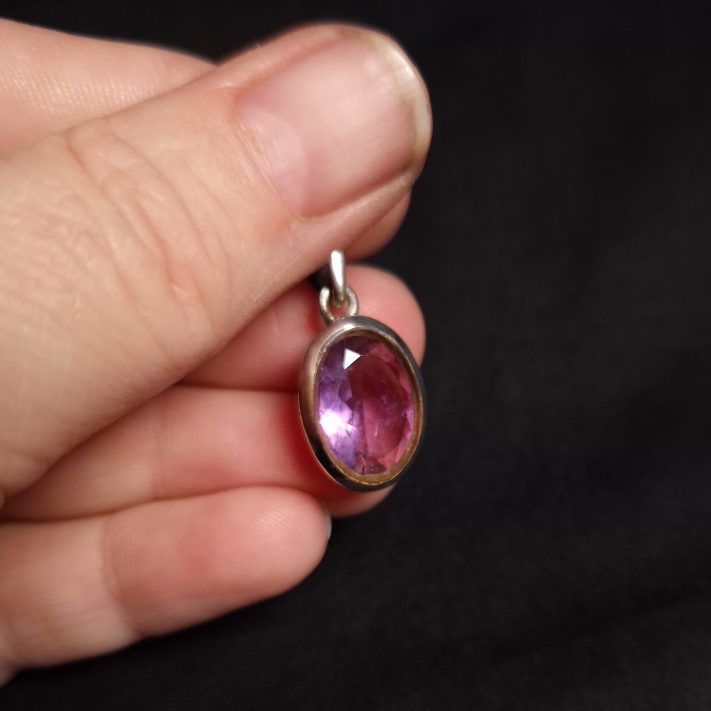 Faceted Amethyst Pendant