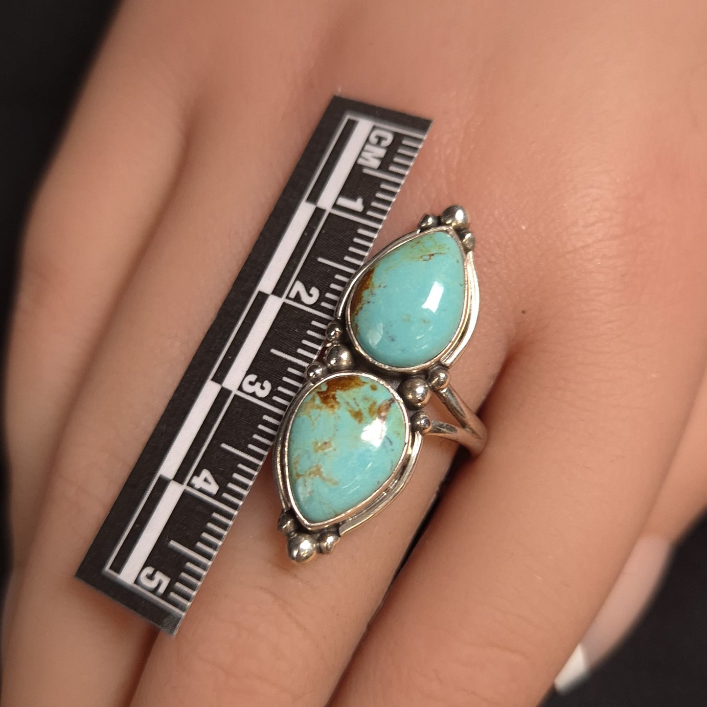 Turquoise Double Cabbed Ring