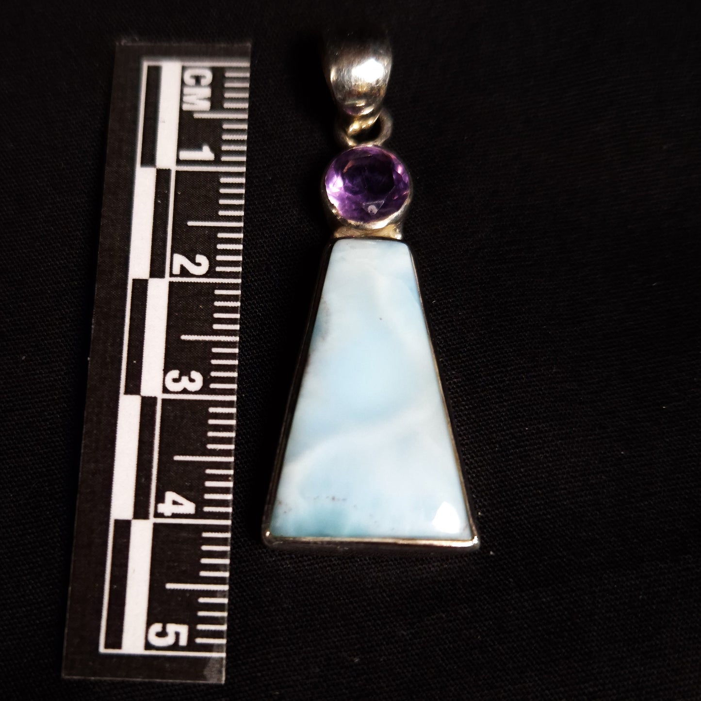 Larimar & Amethyst Pendant