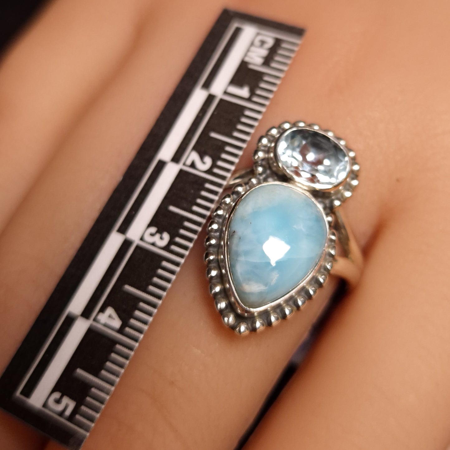 Larimar & Blue Topaz Ring