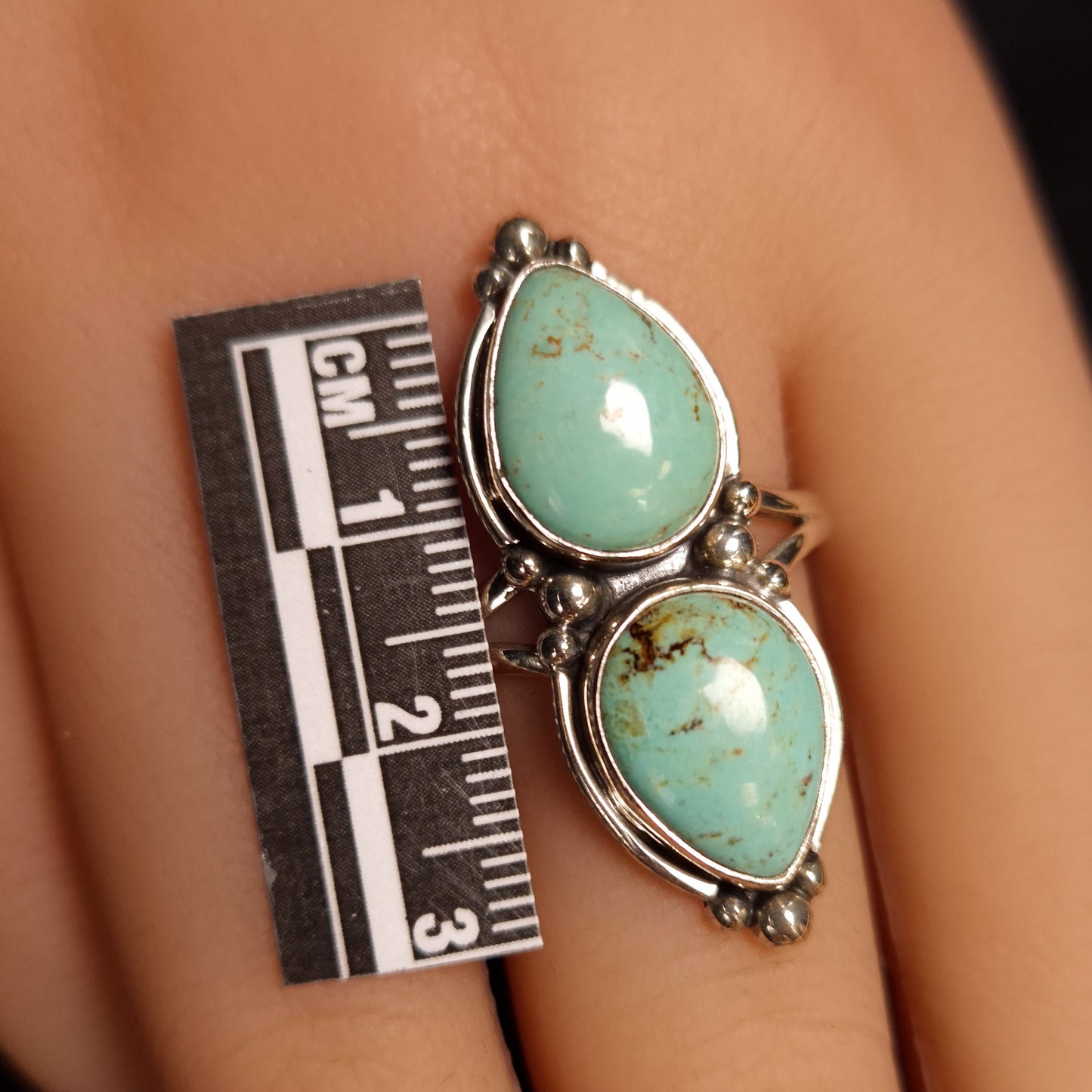 Turquoise Double Cabbed Ring