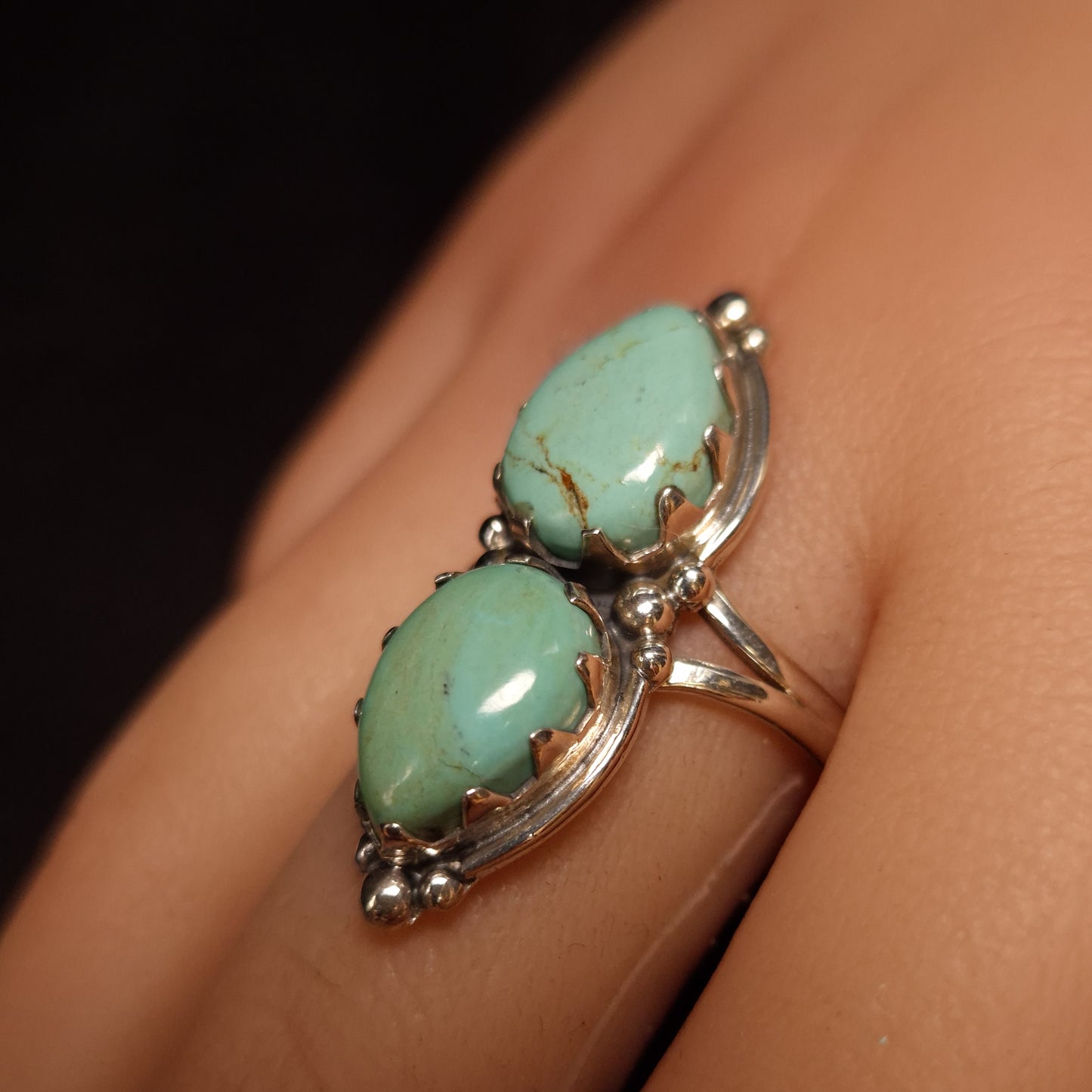 Turquoise Double Cabbed Ring