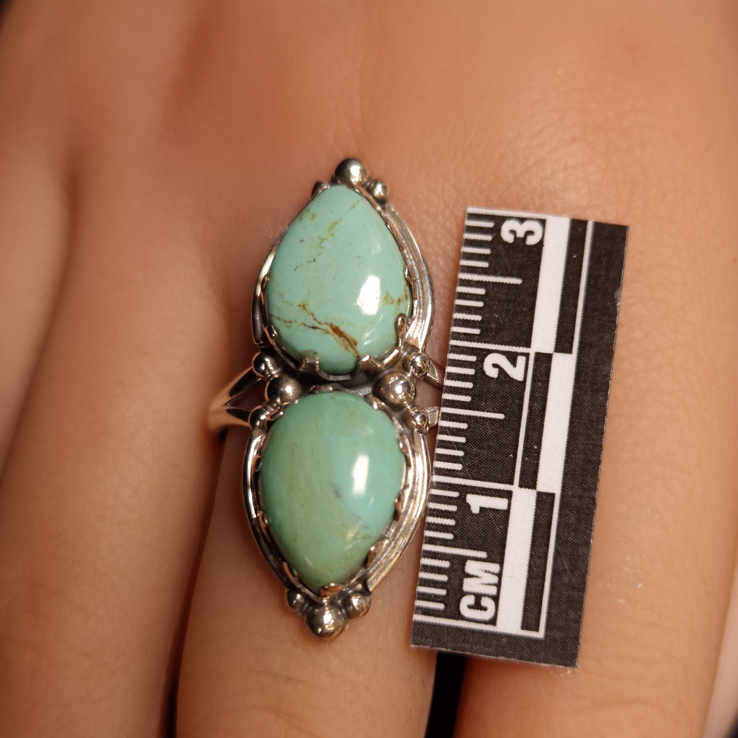 Turquoise Double Cabbed Ring