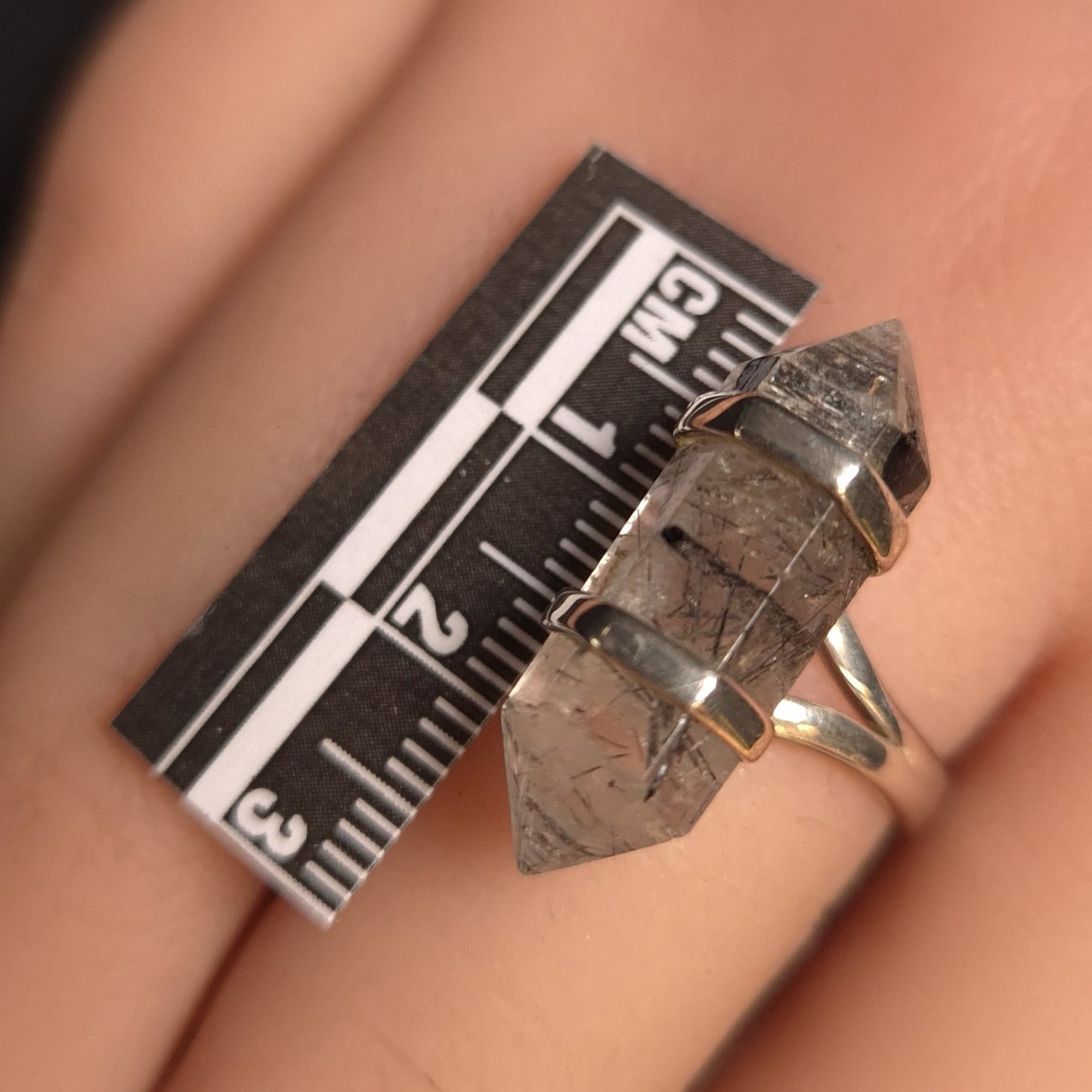 Tourmaline in Quartz DT Ring