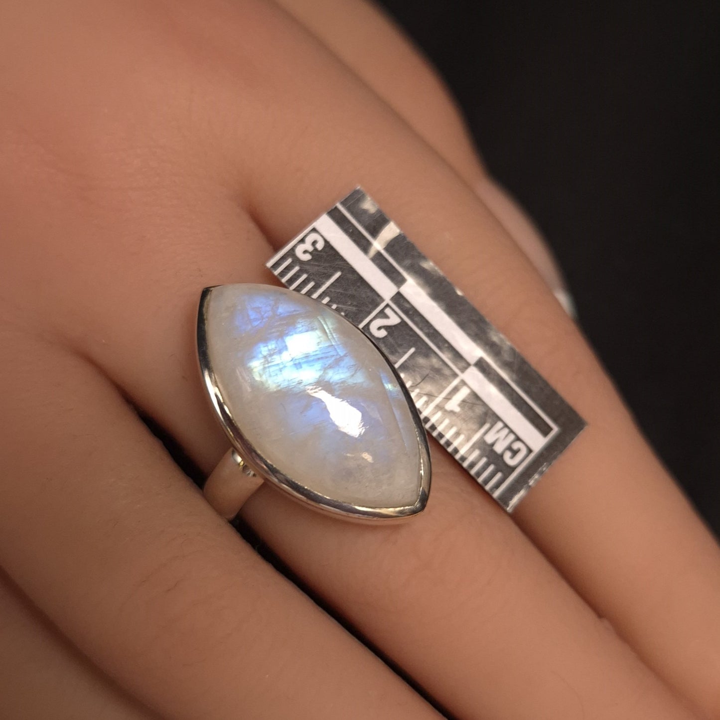 MOONSTONE RING set in STERLING SILVER