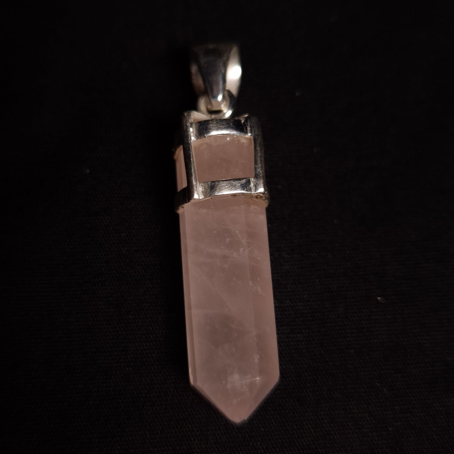 Rose Quartz Pencil Point Pendants