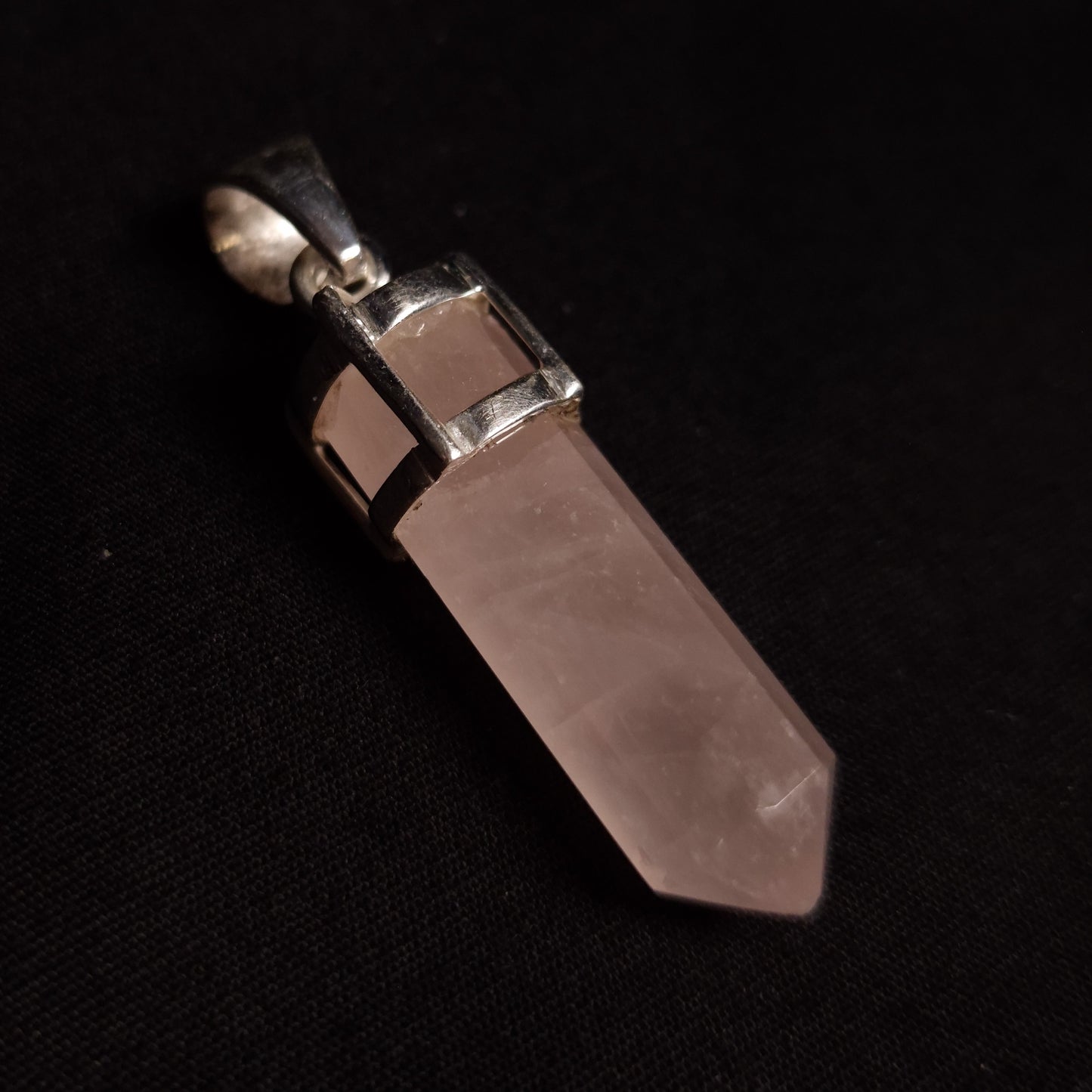 Rose Quartz Pencil Point Pendants