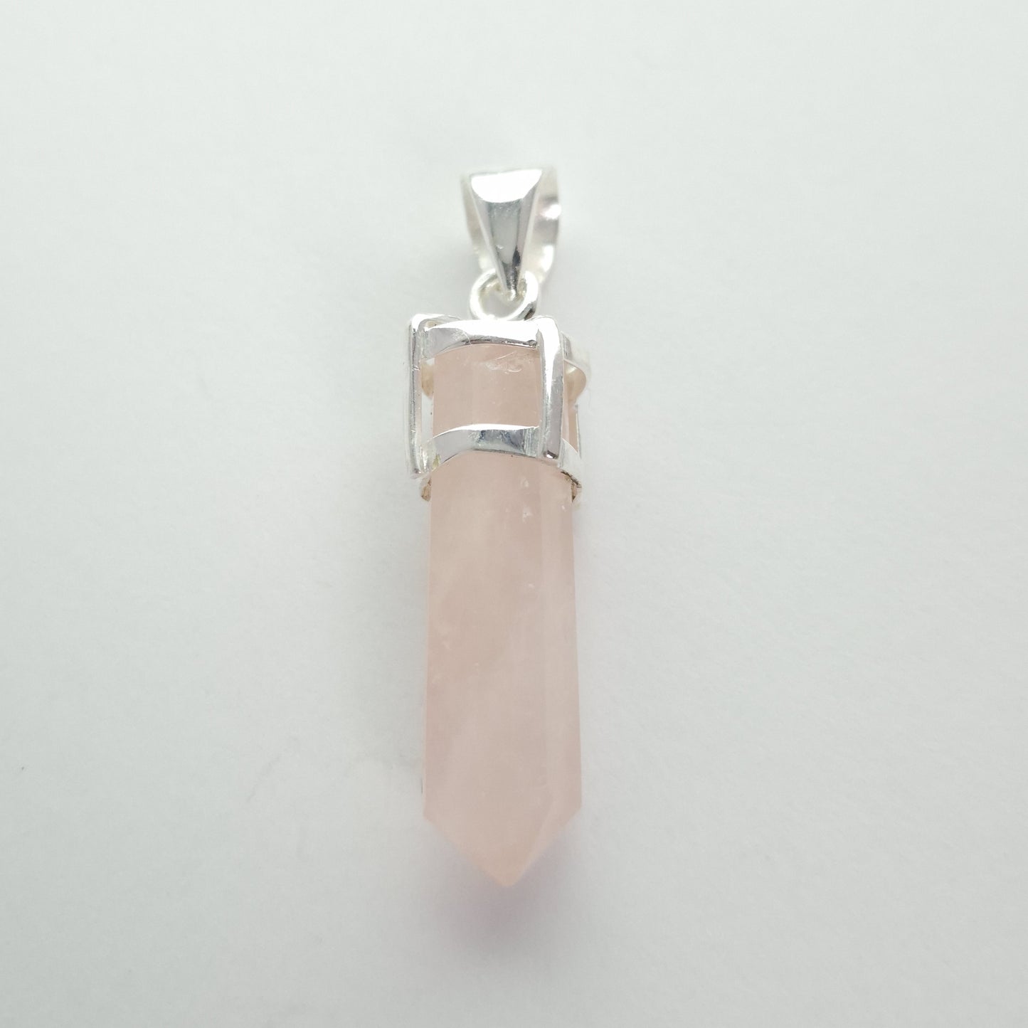 Rose Quartz Pencil Point Pendants