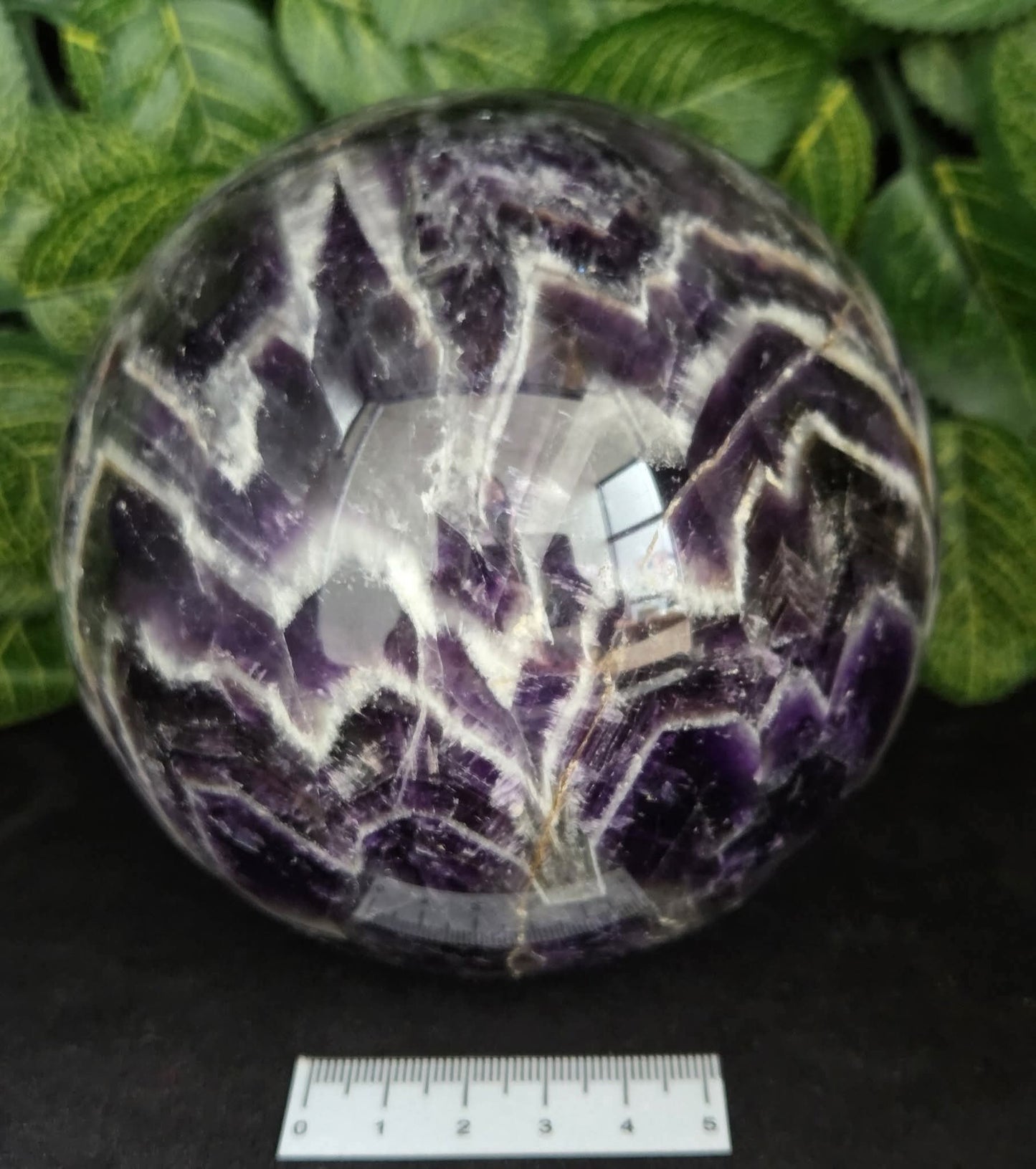 CHEVRON AMETHYST SPHERE