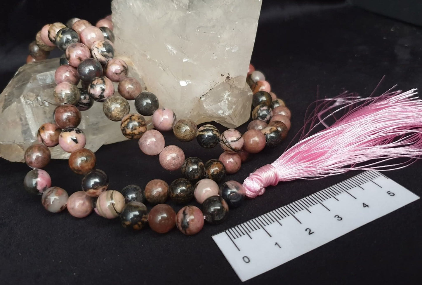 RHODONITE MALA BEADS