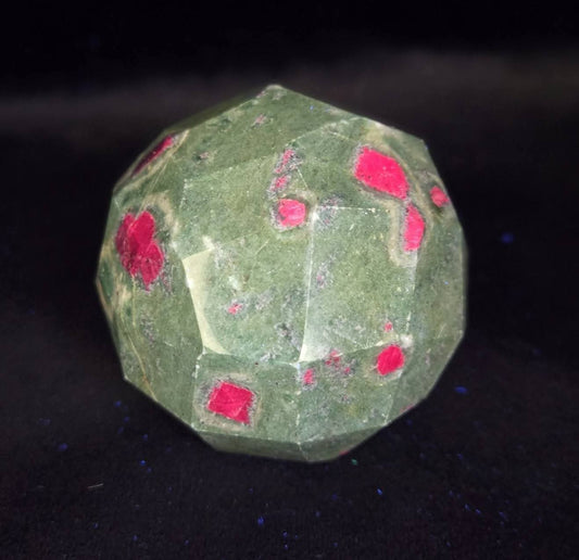 RUBY IN FUSCHITE FACETED SPHERE