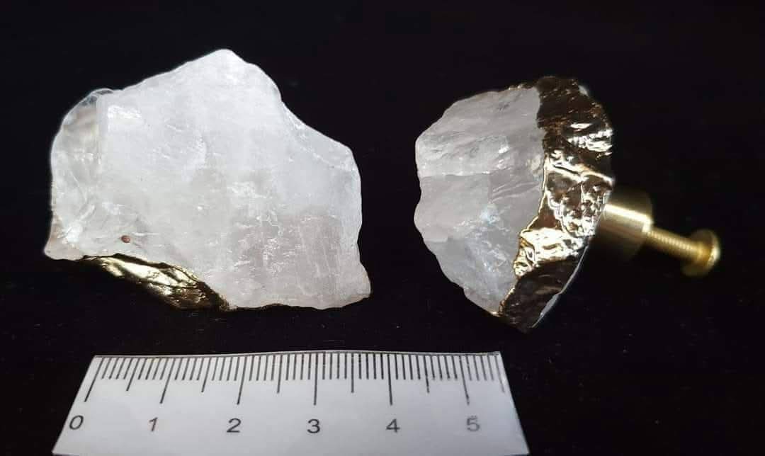 CLEAR QUARTZ DRAWER HANDLES