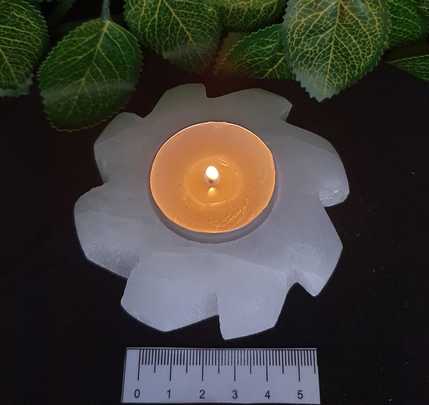 SELENITE CELTIC SUN TEALIGHT HOLDER