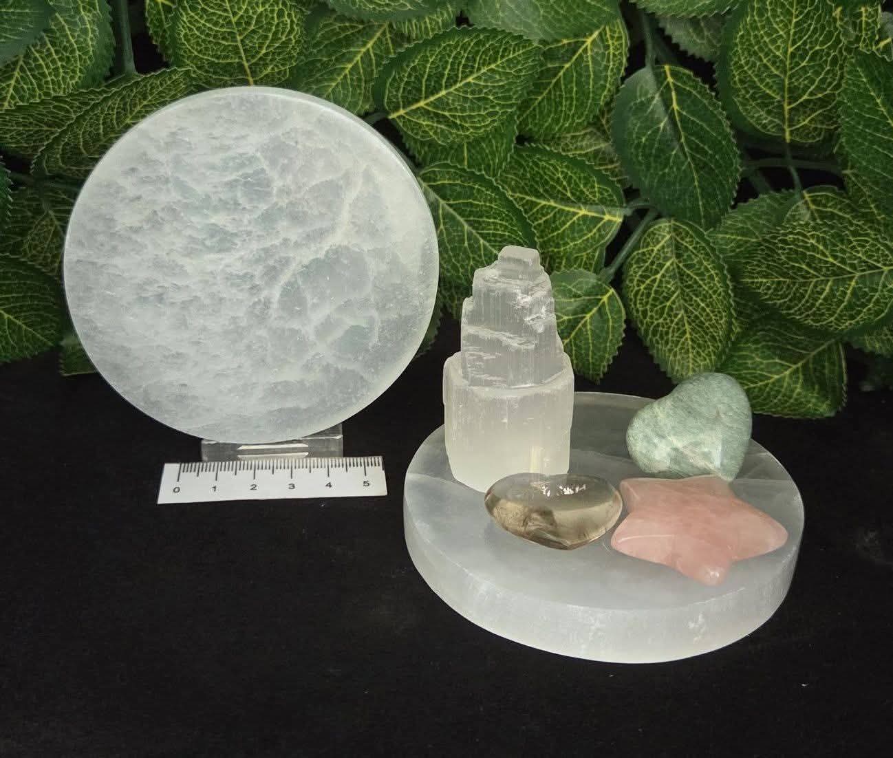 SELENITE ROUND CHARGING PLATE