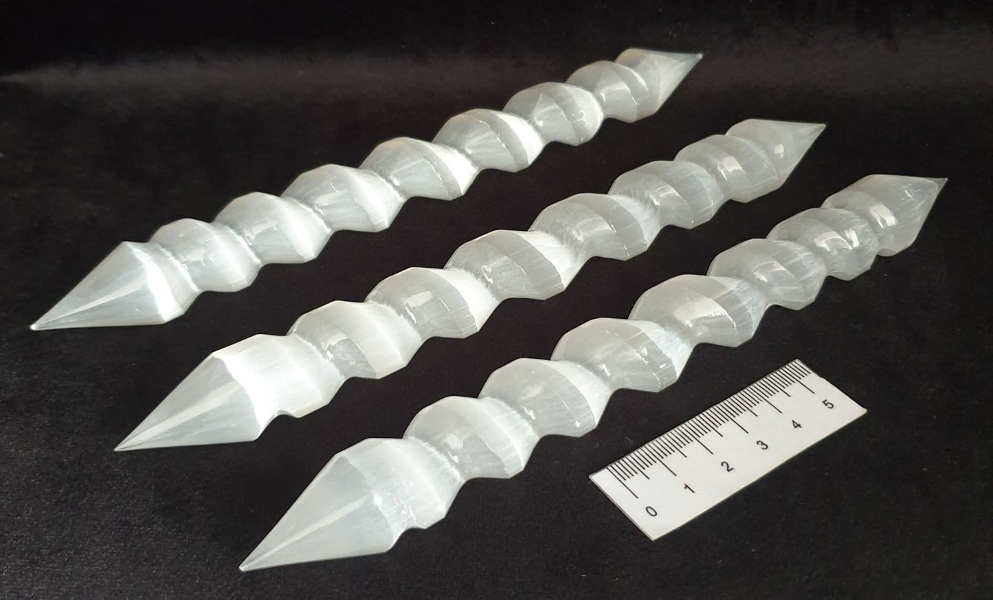 SELENITE SPIRAL WANDS