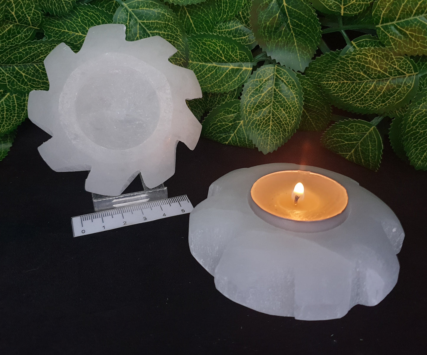 SELENITE CELTIC SUN TEALIGHT HOLDER