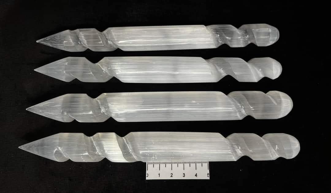 SELENITE SPIRAL PENCIL WANDS