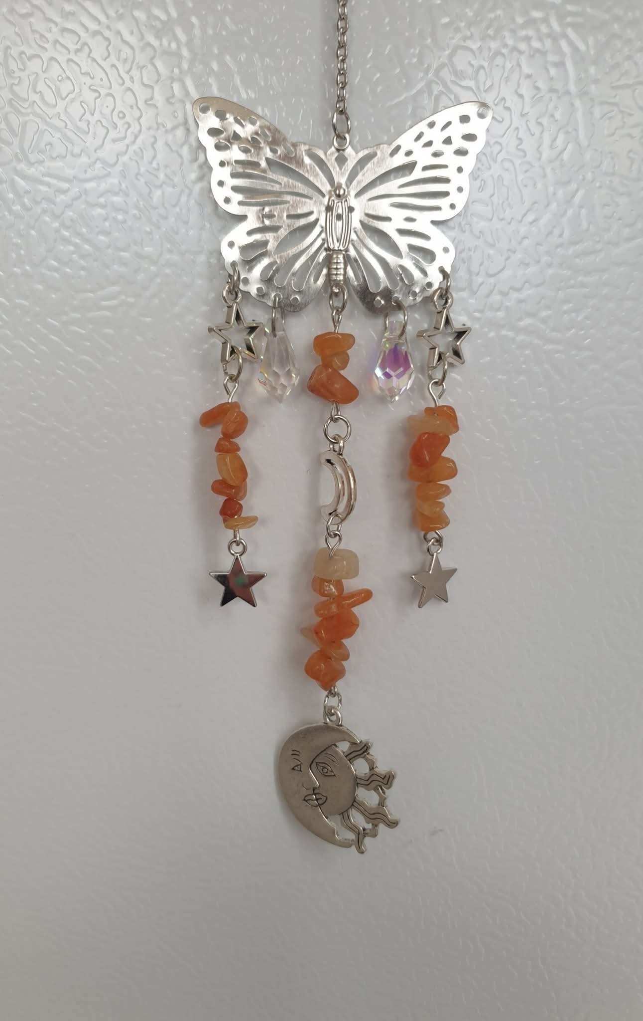 BUTTERFLY & CARNELIAN SUN CATCHERS