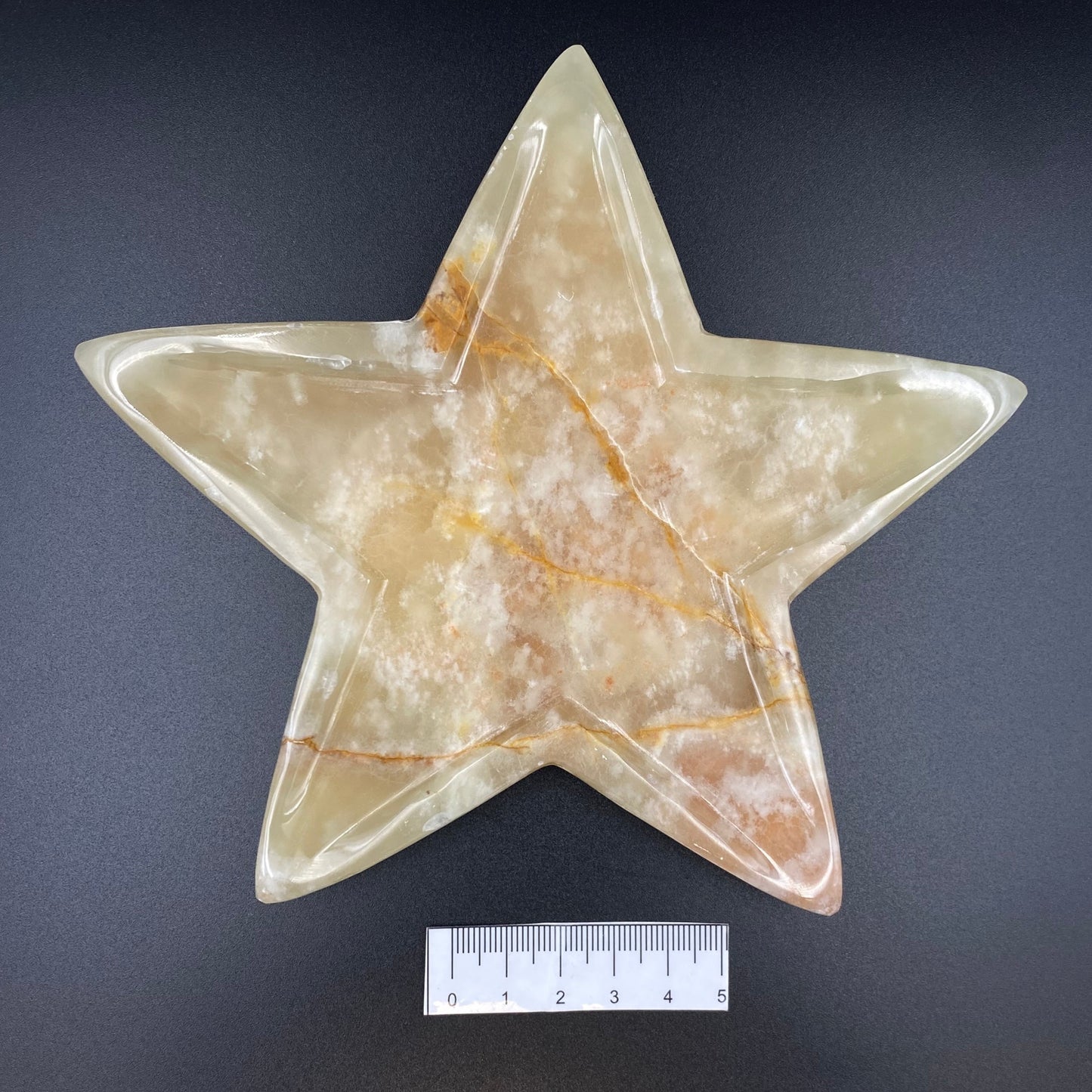GREEN ONYX STAR TRINKET DISH - LARGE