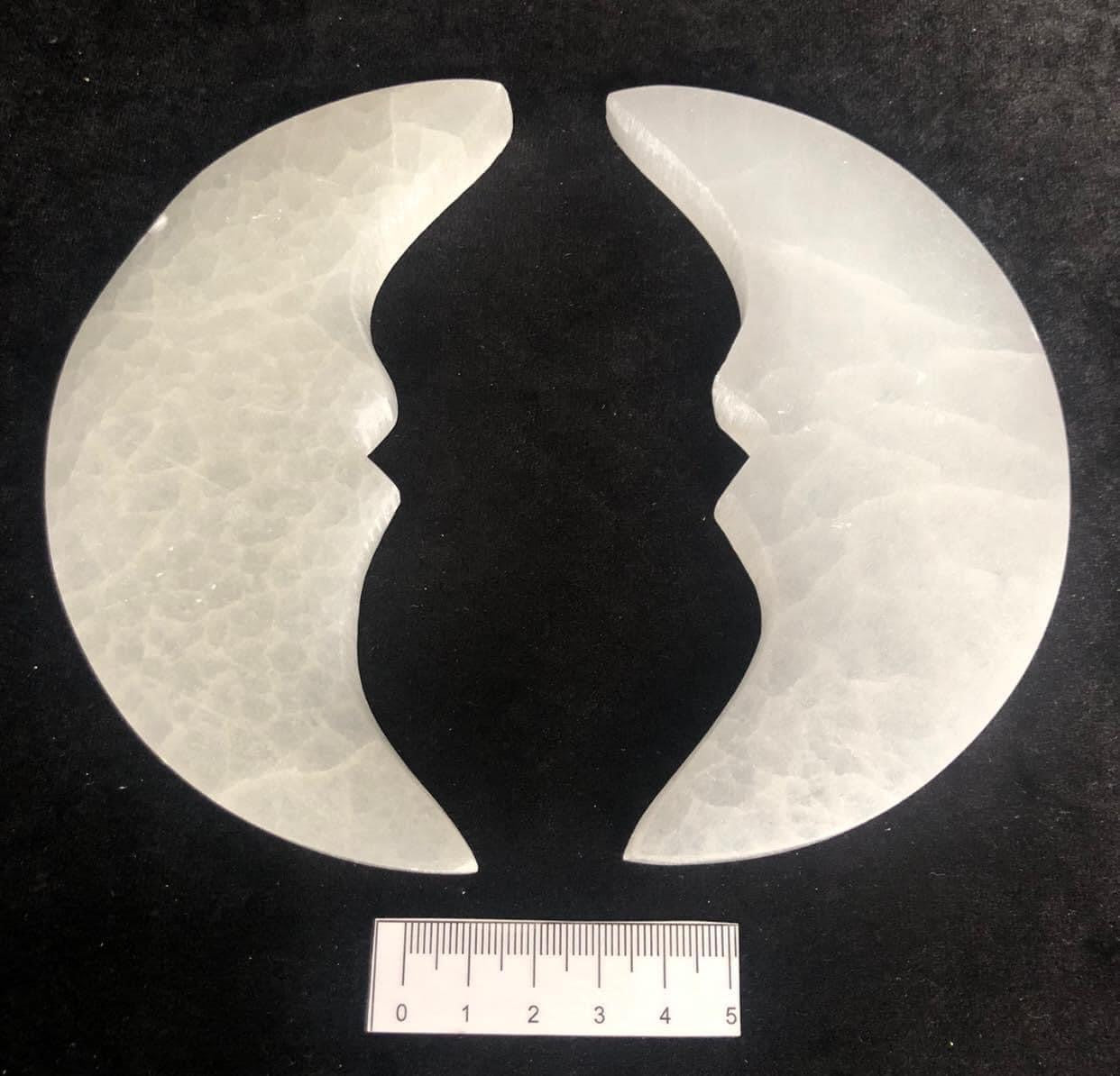 SELENITE CRESCENT MOON FACE