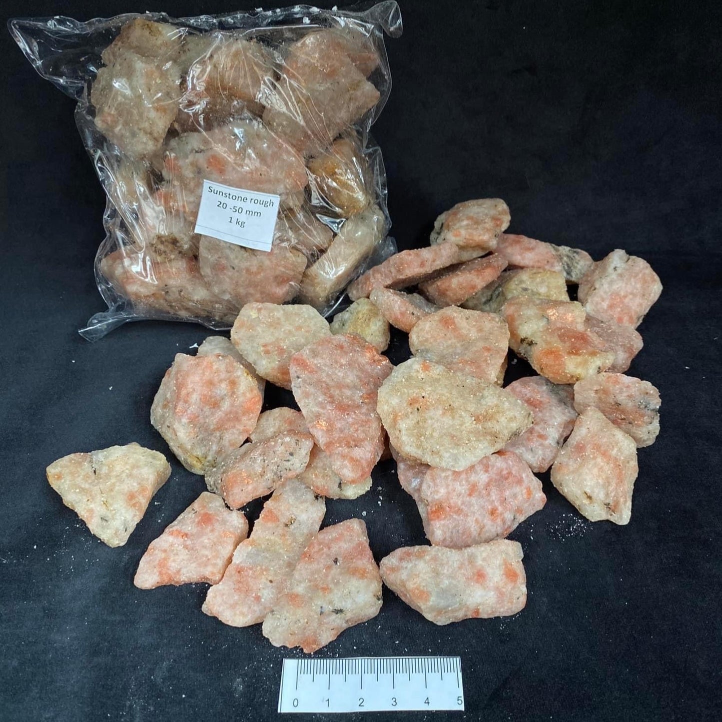 Sunstone Rough Chunks - 1kg