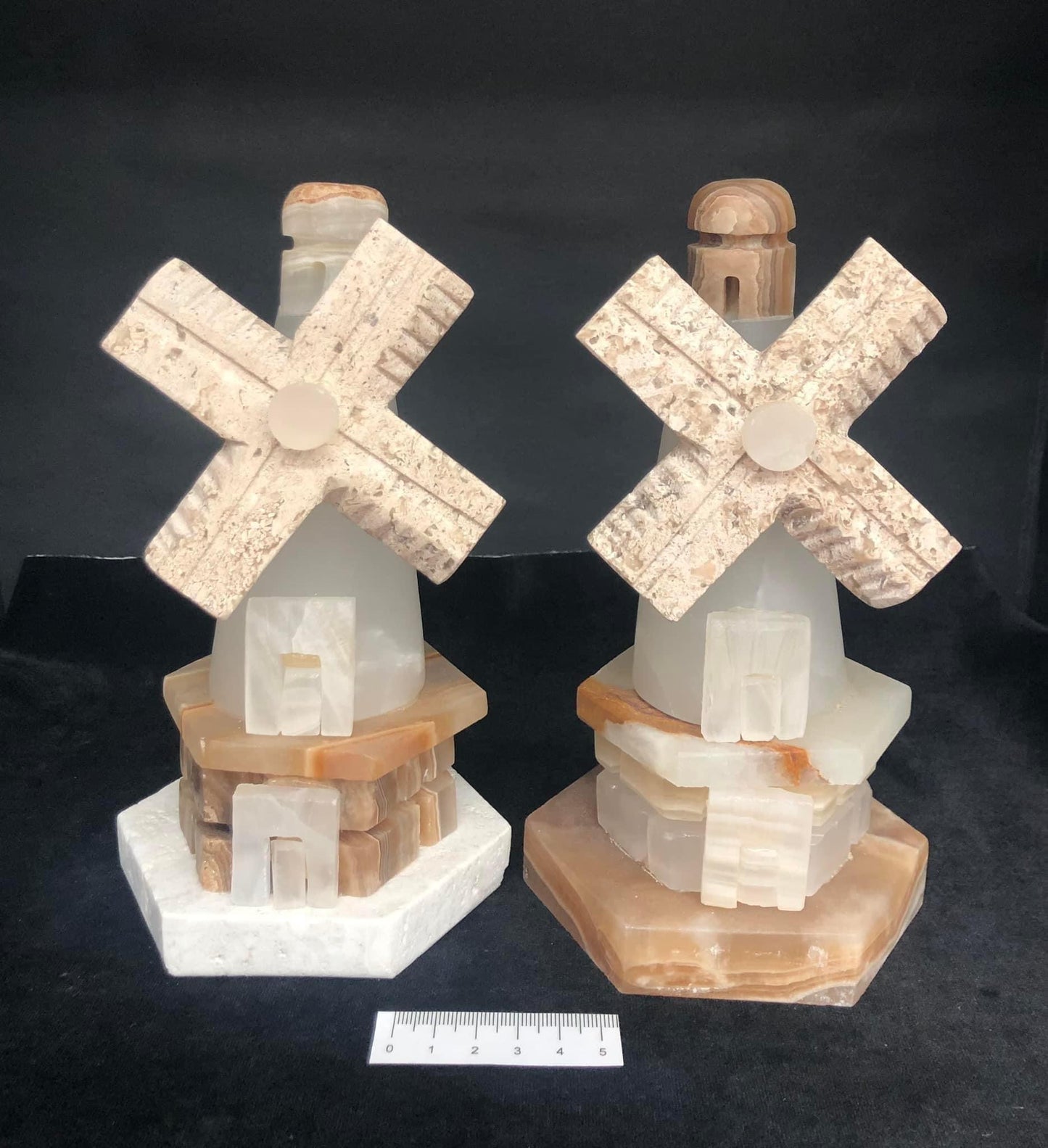 White Onyx Windmill Ornaments