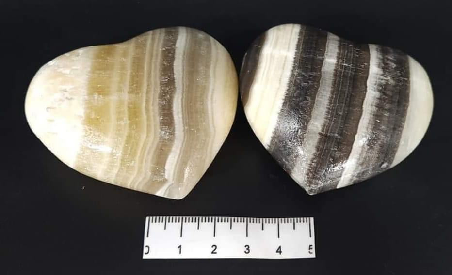 Zebra Onyx Hearts