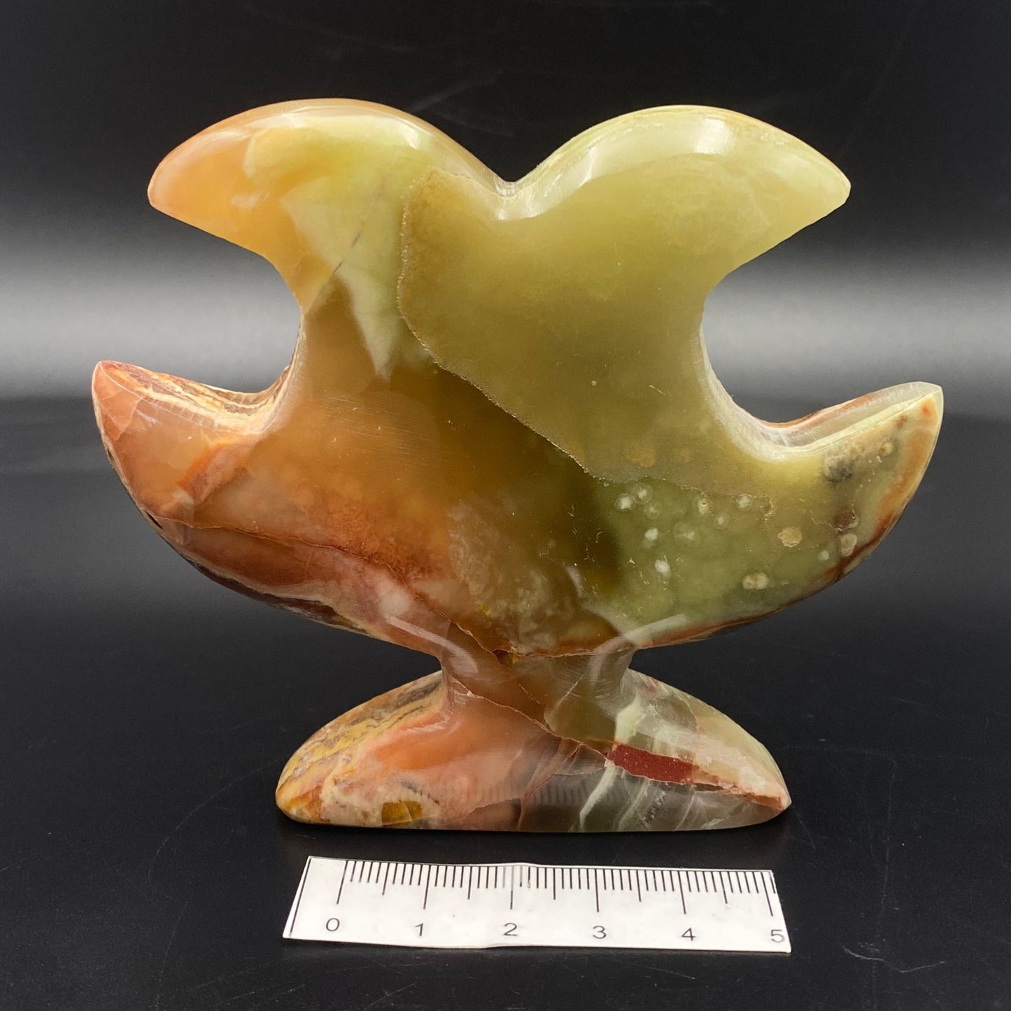 Green Onyx Double Moon Stand