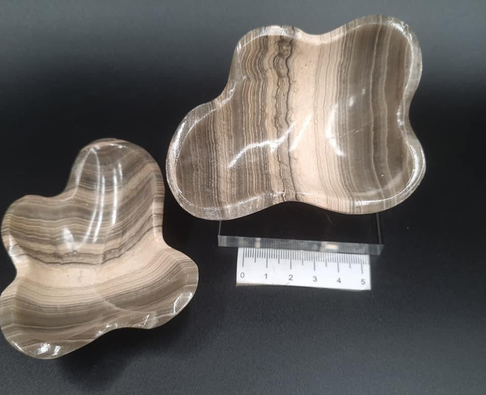 Zebra Aragonite Snack Bowls