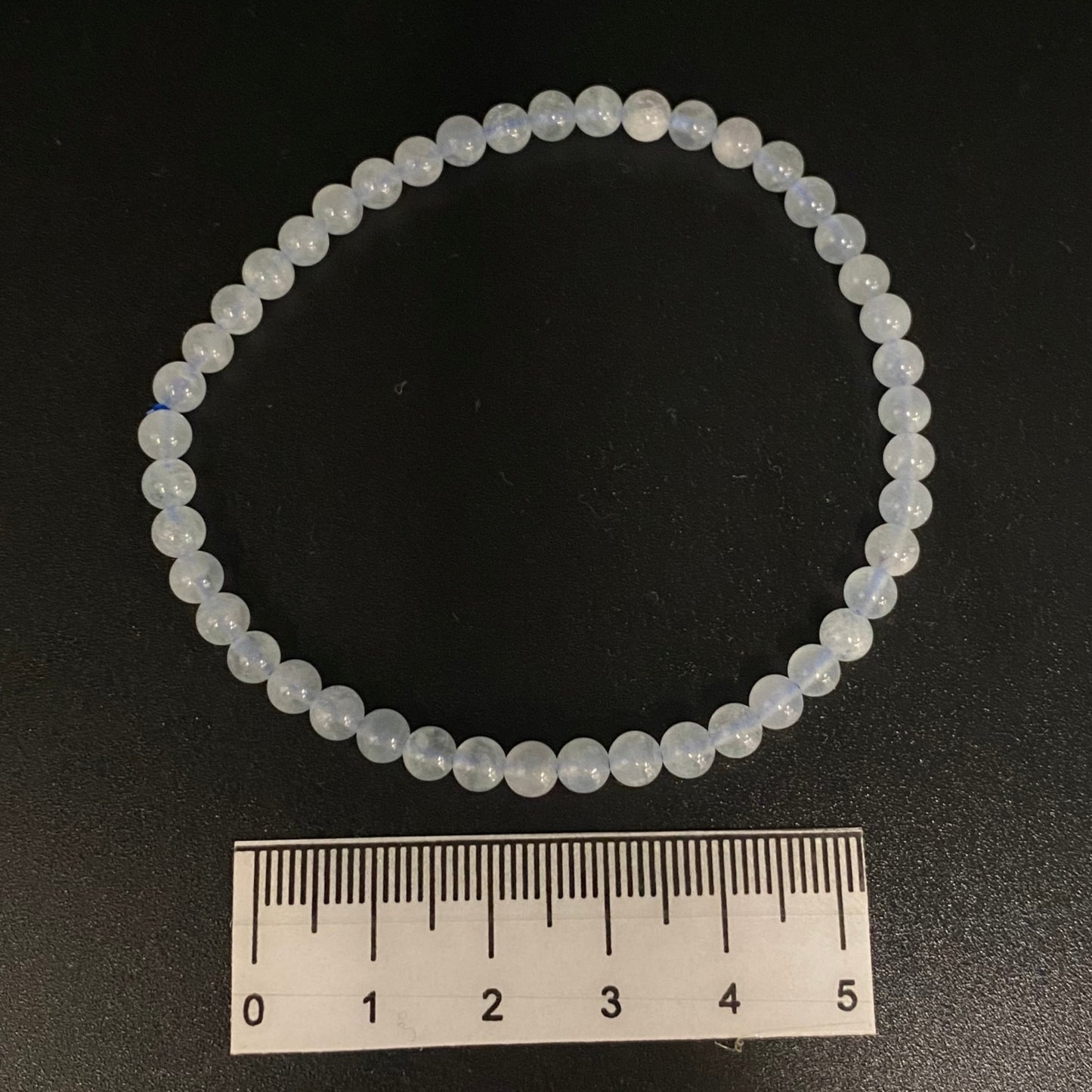 Aquamarine Beaded Bracelet 4mm