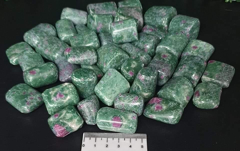 Ruby in Fuchsite Tumbles - 1kg