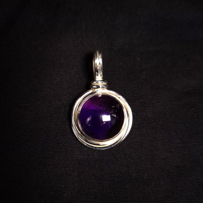 Round Amethyst Pendants
