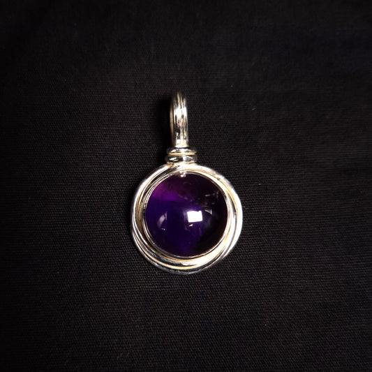 Round Amethyst Pendants
