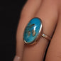 Turquoise & Pyrite Ring size 7