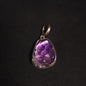 Brushed Silver Amethyst Pendant