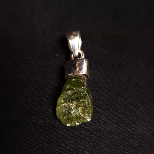 Raw Peridot Pendant