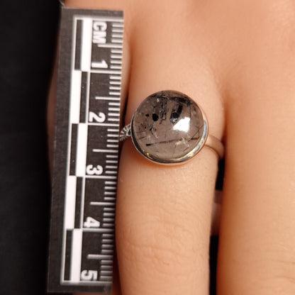 Tourmaline in Quartz Ring size 8