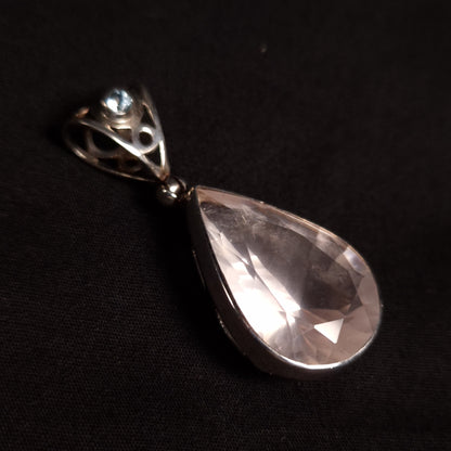 Rose Quartz & Blue Topaz Pendant