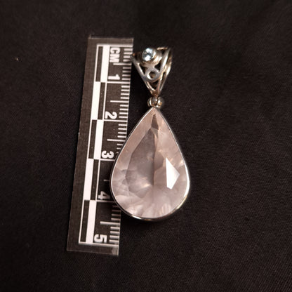Rose Quartz & Blue Topaz Pendant