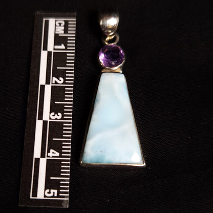 Larimar & Amethyst Pendant