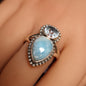 Larimar & Blue Topaz Ring