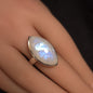 MOONSTONE RING set in STERLING SILVER