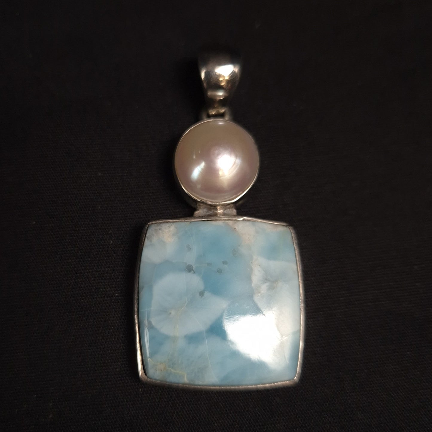 Larimar & Pearl Pendant