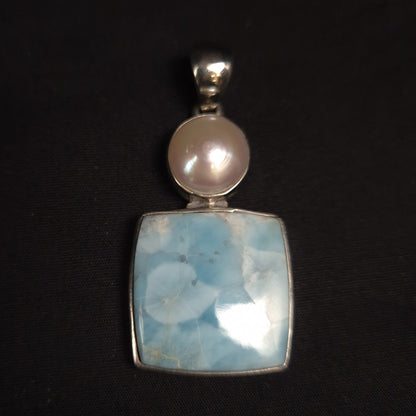 Larimar & Pearl Pendant